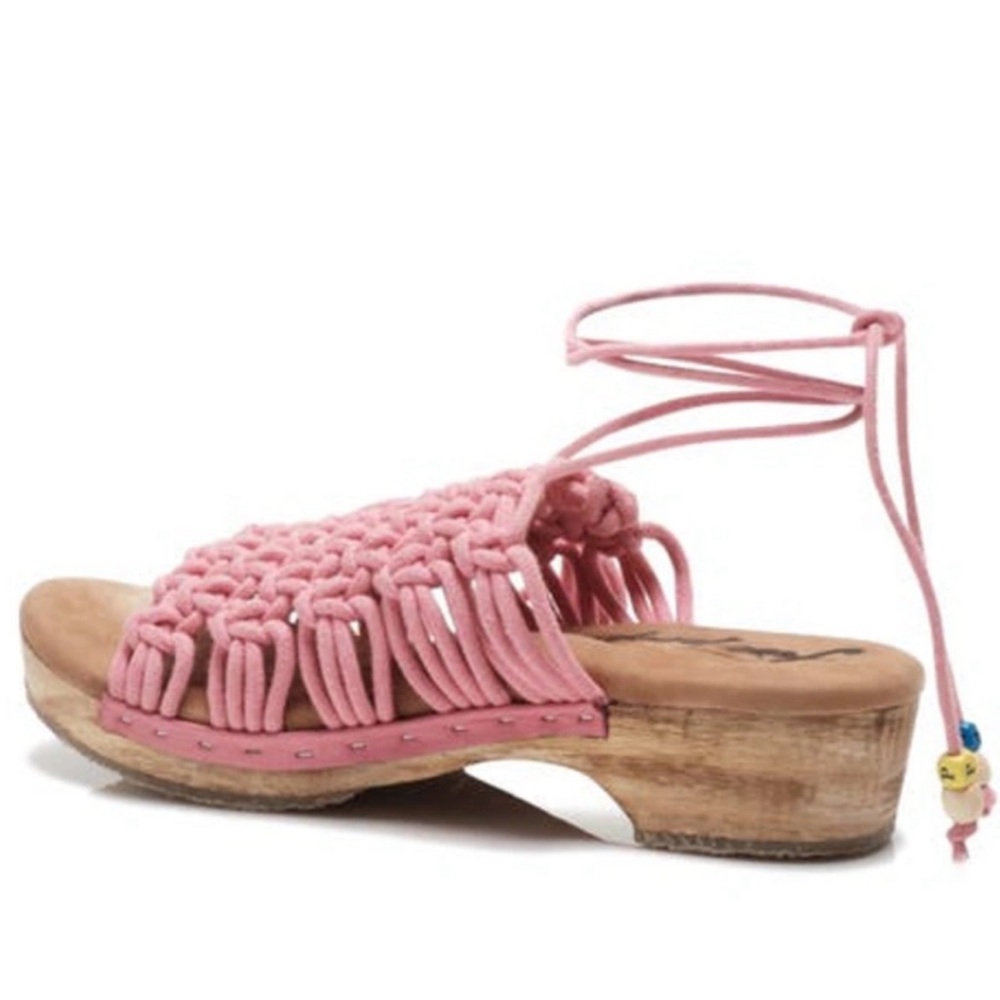 Free People Candy Crochet Clogs in Pink